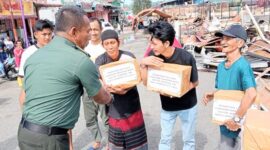 Bantuan kebakaran dari Pangdam IM, diserahkan kepada korban kebakaran rumah di Simeulue 