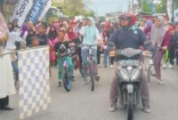 Ratusan para peserta mengikuti kegiatan Ulang Tahun Radio Getsu Bireuen 