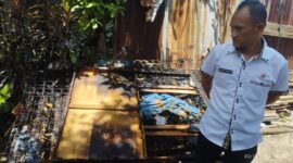 Dua unit rumah warga di Blok PJKA yang berkonstruksi kayu di Gampong Jawa, Kecamatan Langsa Kota terbakar, sekira 11.30 wib, Rabu (2/10/24).