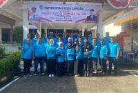Foto bersama, KNPI Kota Langsa usai upacara memperingati Hari Sumpah Pemuda ke 96 di halaman Pendopo Walikota Langsa 