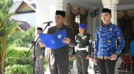 PJ Sekda Kota Langsa pimpin Upacara Hari Sumpah Pemuda ke 96 di halaman Pendopo Walikota