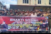 Kompi 2 Batalyon B Pelopor Satbrimob Polda bersama TNI dan Satpol PP gelar bakti sosial 