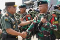 Pangdam IM sambut kepulangan 450 prajurit Raider Khusus 111/KB di pelabuhan Krueng Geukueh, Lhokseumawe.