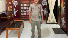 Ramli Manik selaku tokoh masyarakat desa Siompin, Kecamatan Suro, Aceh Singkil 