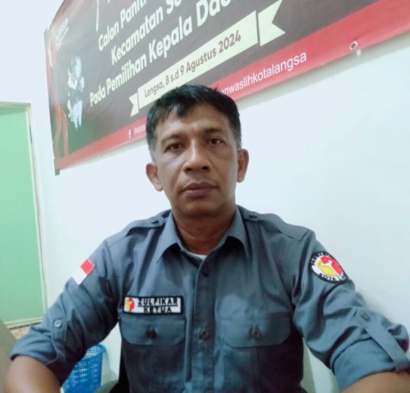 Ketua Panwaslih Kota Langsa, Zulfikar.