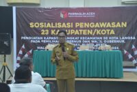 Pj Walikota Langsa Berikan Materi Pengawasan Pilkada kepada Panwaslihcam se- kota Langsa 