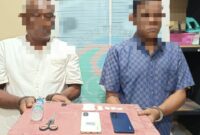 Dua orang diduga pelaku peredaran narkoba di Kecamatan Ulim