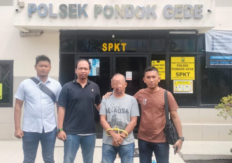 Mantan Geuchik Gampong Suka Jaya, Kecamatan Muara Tiga, Kabupaten Pidie, ditangkap polisi setalah buron dari tahun 2022 (foto : Noa.co.id)