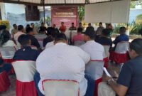 Kapolres Bireuen saat mengelar konferensi pers terkait pilkada damai 