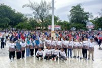 Senam Sehat Massal dalam rangka memperingati menyambut Hari Guru Nasional (HGN) dan Hari Ulang Tahun (HUT) Persatuan Guru Republik Indonesia (PGRI) yang ke 79 di Lapangan Merdeka Kota Langsa.