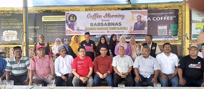 Barsabnas silaturahmi dengan Nasir Djamil dan Nyatakan Dukungan Paslon Gubernur dan Wakil Gubernur nomor urut 2, Mualem - Dek Fadh