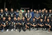 Ketua umum PSBL H.Hasan Basri SH MH bersama pengurus, mengumumkan Manajemen Tim dan pemain PSBL U17 ikuti Piala Soeratin.