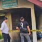 Polisi lakukan olah TKP pembakaran kantor geuchik Gampong Keude Blang, Kecamatan Darul Falah ,Aceh Timur.