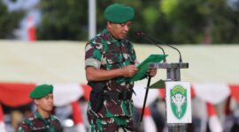 Komandan Korem 011/Lilawangsa Kolonel Inf Ali Imran melepas pemberangkatan Peleton Beranting (Tonting) Yudha Wastu Pramuka Jaya.