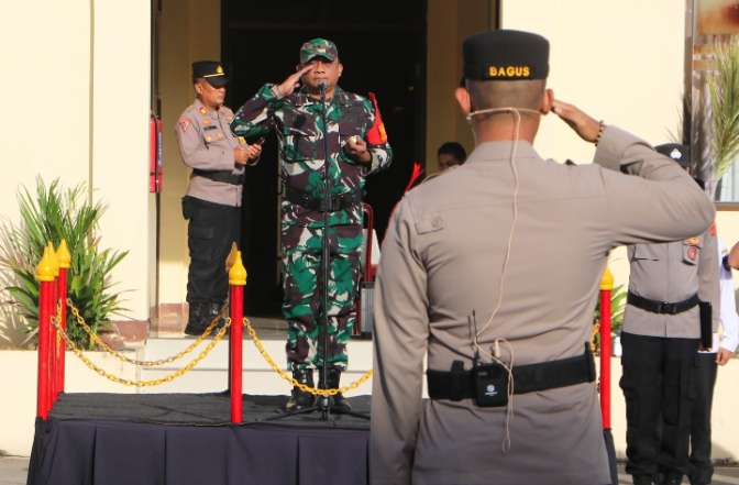 Dandim 0104/Aceh Timur pimpin Apel Gelar Pasukan pengamanan Nataru