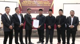 KIP Aceh Besar telah menetapkan pasangan H Muharram idris-Drs H Syukri A Jalil sebagai Bupati dan Wakil Bupati Aceh Besar terpilih periode 2025-2030 melalui Rapat pleno terbuka di Orion Hall, Garot Darul Imarah Kamis (9/1/2025).