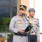 Kapolres Lhokseumawe AKBP Hengki Ismanto SIK pimpin apel Pasukan Operasi Keselamatan Seulawah 2025 di Mapolres setempat 