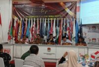 Ketua dan anggota KIP Langsa melakukan rapat pleno terbuka penetapan Walikota dan Wakil Walikota Langsa 
