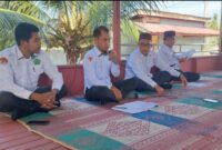 Rahmad SP.d saat memberikan sosialisasi POS UM tahun pelajaran 2024/2025 kepada Kepala MA dilingkungan Kemenag Aceh Utara 