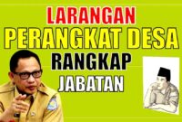 Ilustrasi: Perangkat Desa Dilarang Rangkap Jabatan