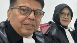 Advokat Hasan Basri SH MH dan Dian Yuliani SH MH saat melakukan pendampingan hukum kepada Sri Novita Sari ST.