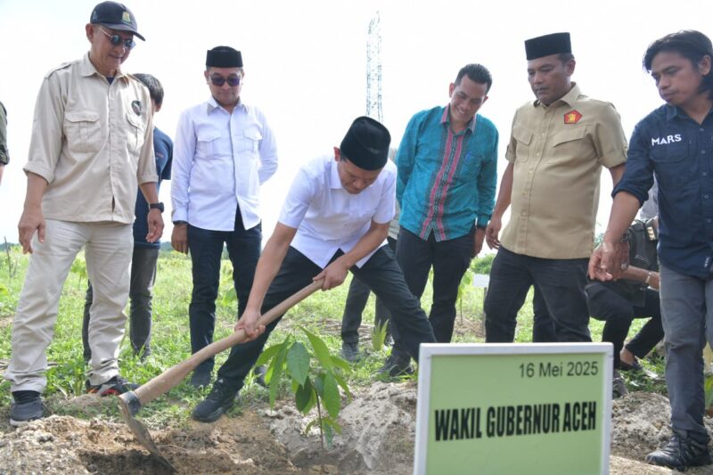 Wakil Gubernur Aceh, Fadhlullah, meresmikan pusat pelatihan budidaya bibit kakao unggul di lahan seluas 14 hektar di Gampong Aramiyah, Kecamatan Bireum Bayeun, Kabupaten Aceh Timur, pada Jumat, (16/5/2025).