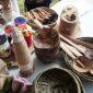 produk handycraf yang ditampilkan pada bazar tersebut antara lain Produk kain Eco Print, Produk rumah tangga dari batok kelapa hingga produk sabun olahan rumah tangga. Selain itu juga tersedia aneka kue dan jajanan khas Aceh Besar.