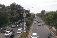 Dokumen poto Atjeh Terkini di atas jembatan penyeberangan simpang jambo Tape Banda Aceh sabtu 19/0/2025.