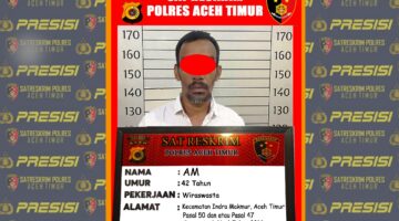 Rudapaksa Anak Tiri, Pria di Aceh Timur Dicokok Polisi