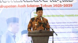 Bupati Aceh Selatan H.Mirwan MS SE, M.Si saat membuka kegiatan Musrenbang.