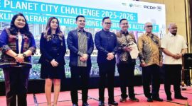Ket Foto: Wali Kota Langsa Jeffry Sentana S Putra SE, saat peluncuran One Planet City Challenge oleh Wamendagri Bima Arya di Ballroom Swiss-Belhotel Serpong, Kota Tangerang Selatan, Banten, Kamis (24/7/2025)