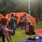 Tim BPBD dan BKSDA mendirikan tenda darurat  menulusuri jejak Gajah yang masuk ke pemukiman warga 