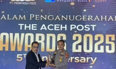 Kapolsek Paya Bakong Diganjar Polisi Humanis, “The Aceh Pots Awards 2025″