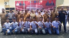 Foto bersama usai Apel Pemusatan Pelatihan Paskibraka kota Langsa