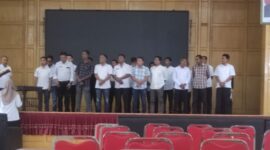 Para Pj Geuchik saat melakukan gladi bersih dengan wajah sumringah 