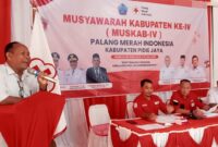 Ketua PMI Kabupaten Pidie Jaya terpilih Irwan Ibrahim. foto Jamal. Senin 07/07/2025