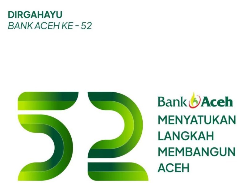 Banner Iklan Hari Ulang Tahun Bank Aceh Ke- 52 Tahun, Rabu 06/08/2025.
