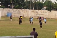 Pertandingan perdana PEMUDA CUP U35 DPD KNPI Langsa, Pop Polres Versus Dewan FC di Stadion Langsa 