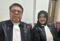 Advokat H.Hasan Basri SH MH bersama Advokat Dian Yuliani SH MH.
