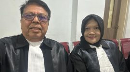 Advokat H.Hasan Basri SH MH bersama Advokat Dian Yuliani SH MH.