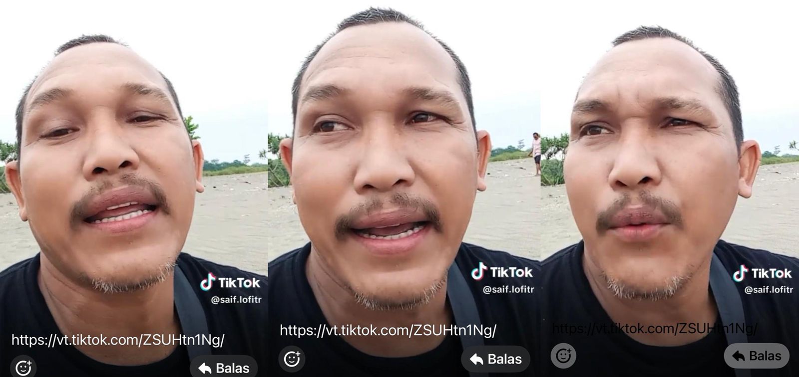 Foto dan caption: Sosok yang diyakini pemilik akun TikTok Saif Lofirt yang menuduh Profesi wartawan tak bisa dipercaya. (Foto tangkapan layar)