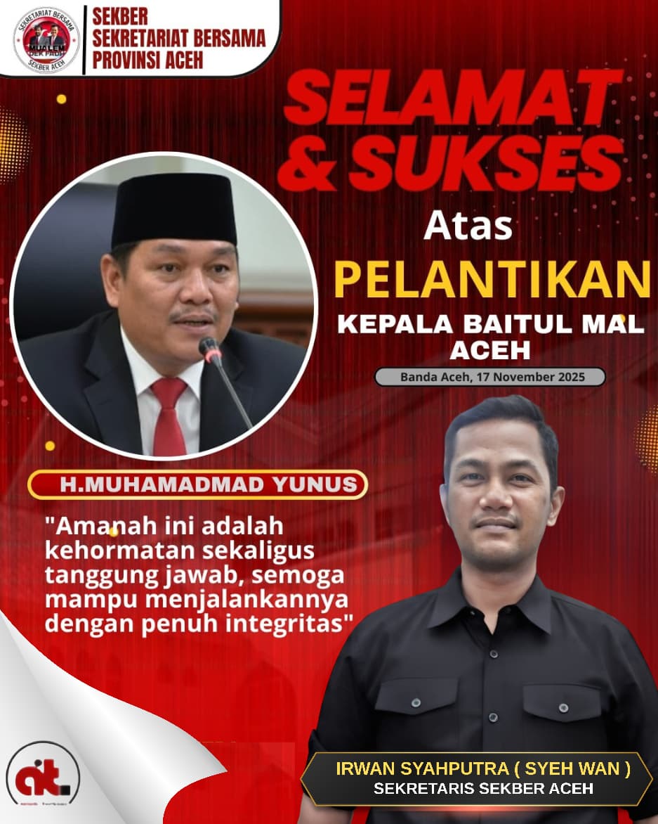 Banner desainer Odesta Atjeh Terkini, 18/011/2025.