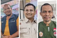 Dari kiri ke kanan : Ketua IPSI Kota Sabang, Agus Halim, Raja Darmawan, SE. M. Si ketua KONI Sabang, Ketua Pembina Perguruan Pencak Silat Persinas Asad Kota Sabang, Tgk Alimuddin S