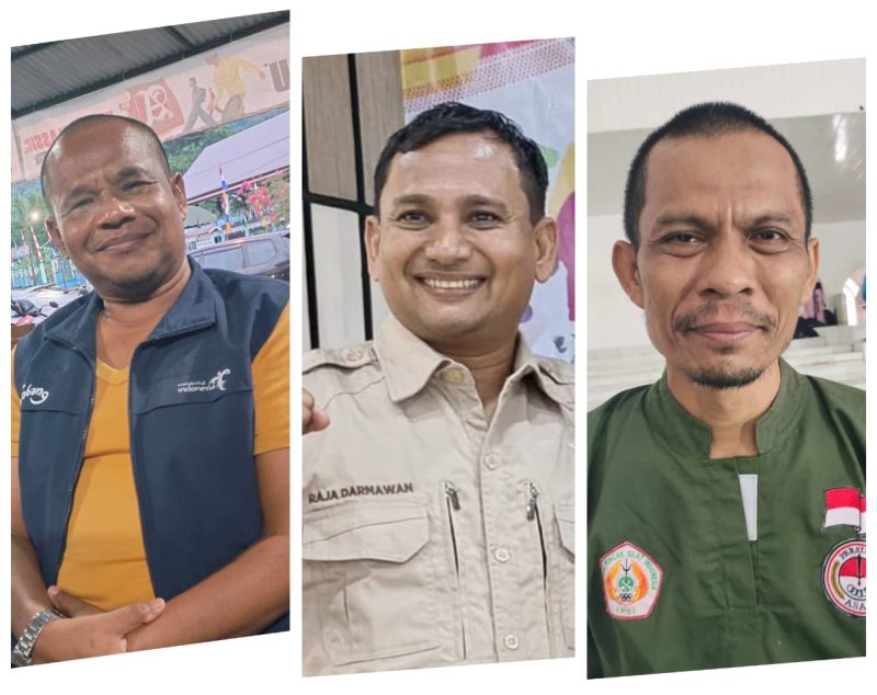 Dari kiri ke kanan : Ketua IPSI Kota Sabang, Agus Halim, Raja Darmawan, SE. M. Si ketua KONI Sabang, Ketua Pembina Perguruan Pencak Silat Persinas Asad Kota Sabang, Tgk Alimuddin S