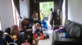 Para pengungsi di kediaman Ketua IMI Kota Langsa 