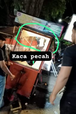 Insiden Kecelakaan Sepmor CRF Ketabrak Gerobak Gorengan, Korban Tersiram Minyak Panas 