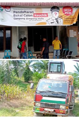 Hakka Aceh Bantu Dua Unit Excavator Perbaikan Jalan Simpang Gampong Mulia