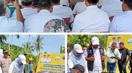 Bupati H. Mukhlis., S.T letak batu pertama Pembangunan Rumah Hunian Tetap (Runtap) untuk masyarakat Korban Banjir bandang di gampong Balee Panah, Kecamatan Juli, Kabupaten daerah Bireuen. Rabu 07 Januari 2026. Dokumen poto Mega.