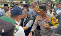 Kapolres Lhokseumawe Dampingi Kunjungan Para Menteri ke Lokasi Bencana