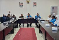 Ketua beserta jajaran Pengurus PWI Aceh berdiskusi dengan pimpinan Badan Pengelola Migas Aceh di Kantor BPMA, Jalan Stadion H. Di Murthala, Banda Aceh, Rabu, 14 Januari 2026. (Dok PWI Aceh)